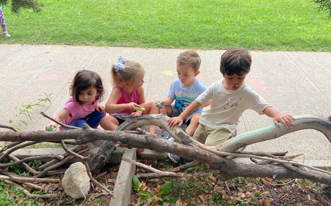 Outside 4 children First Presbyterian Preschool