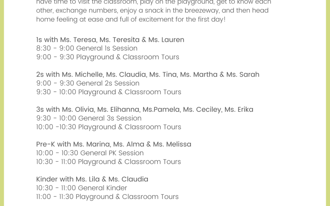 Playday Flyer First Presbyterian School